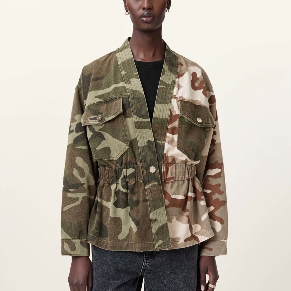 ALL SAINTS AMELIA CAMOUFLAGE JACKET - Womens size 6